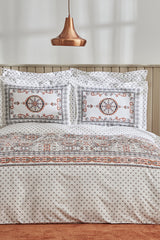 Aprika 100% Cotton Double Duvet Cover Set - Terracotta