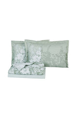 Andressa Single Pique Bedding Set - Sage Green Floral