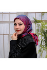 Silky Fringed Viscose Scarf Burgundy