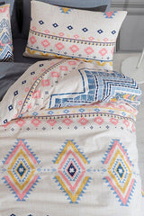 Sahara Double Duvet Cover Set - Patterned, Reversible & Fitted Sheet