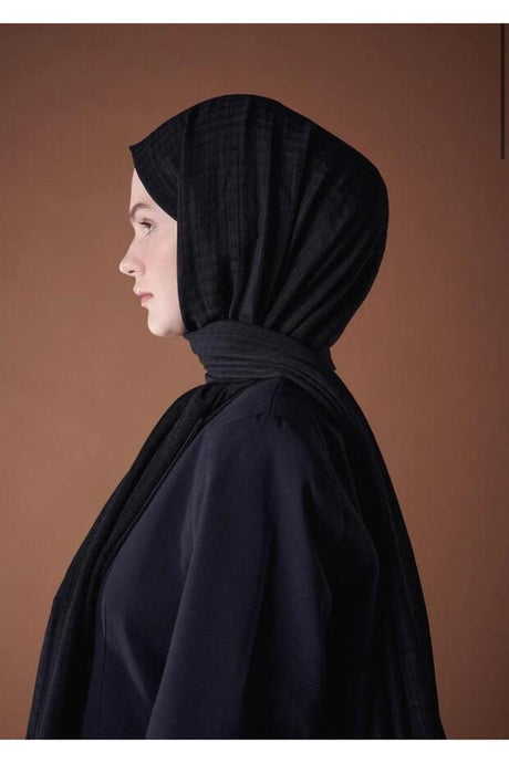 Misto Cotton Shawl - Black, Wrinkle-Free