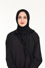 Practical Pleated Ready Hijab Shawl - Standard Size