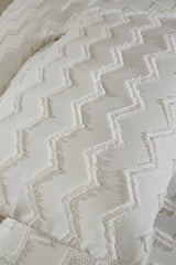 Double Size 3-Piece Pique Bedding Set - Cream