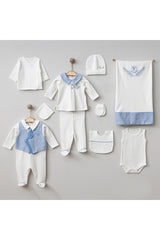 Newborn Baby Boy 0-3 Months 10-Piece Hospital Exit Outfit Set