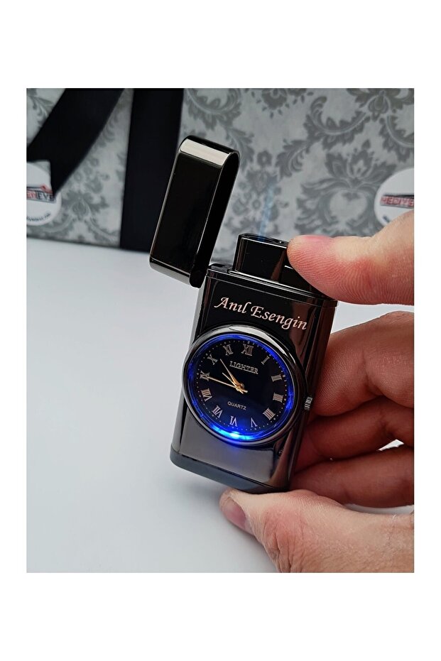 Personalized Watch Lighter with Torch Flame - Boxed Gift