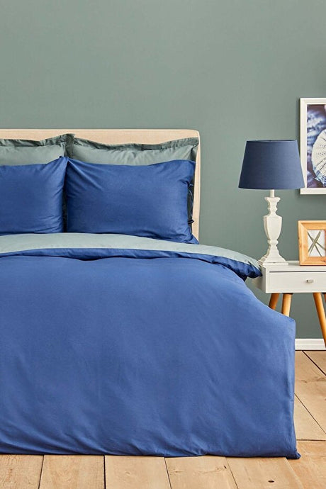 Double-Sided 100% Cotton Double Duvet Cover Set - 200x220cm