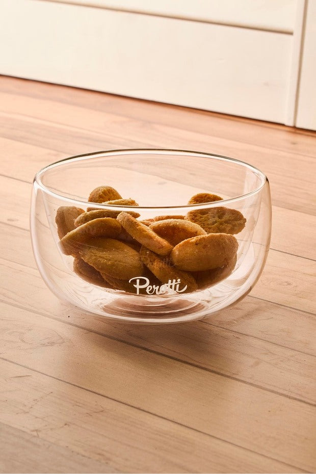 Double Walled Glass Serving Bowl - 300ml Capacity