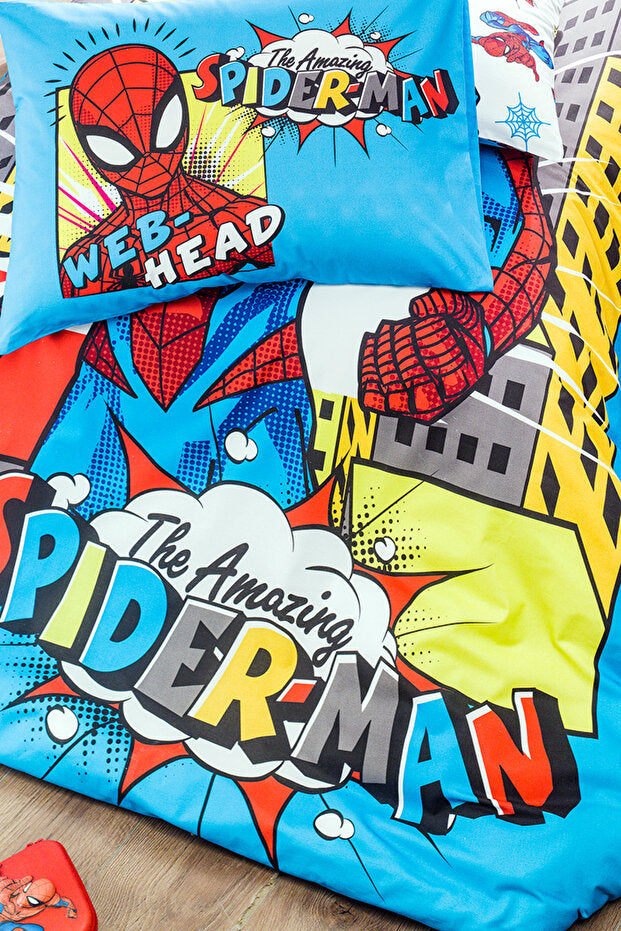 Spiderman Single Duvet Cover Set - 100% Cotton