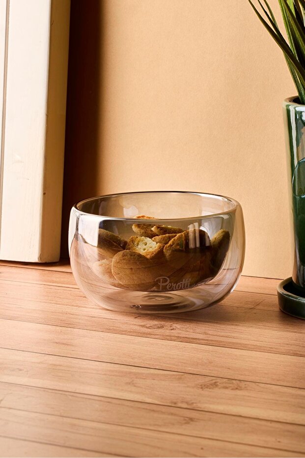 Double-Walled Ergonomic Multi-Purpose Glass Bowl 300ml