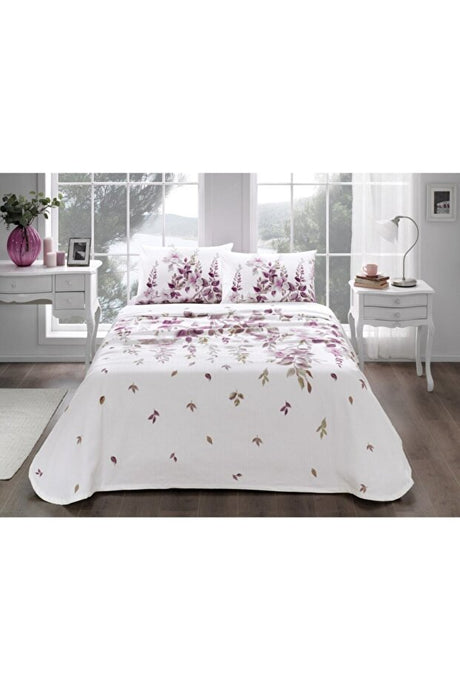 Galinda Pink Double Pique Set - 160x200 cm Floral Design