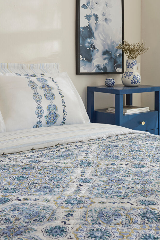 Tion 100% Cotton Double Size Quilted Duvet Cover Set