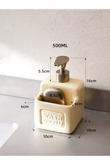 Liquid Soap Dispenser - 500ml Modern Porcelain Design