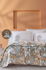 Amy Single Size 100% Cotton Pique Set - Tropical Floral