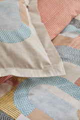 Sava 100% Cotton Single Duvet Cover Set - Modern Abstract Design