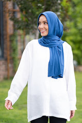 Viscose Ready-to-Wear Practical Scarf - Denim Blue