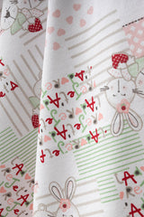 Couverture pour bébé 100% coton - motif safari 80x90 Cm