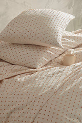 100% Cotton Washed Vintage Double Duvet Cover Set - Orange 200x220 cm