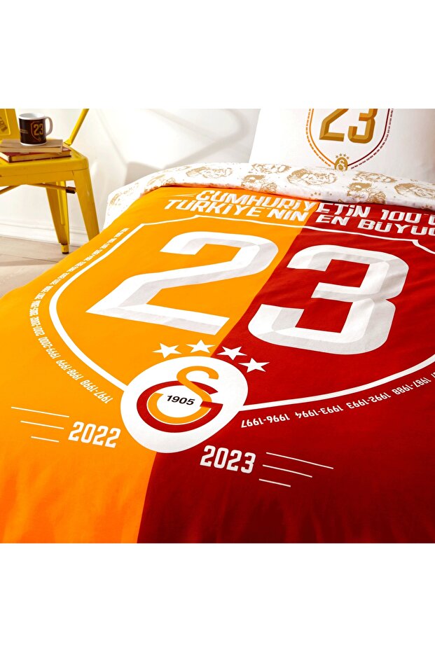 Licensed Galatasaray 100th Anniversary Cotton Duvet Cover Set