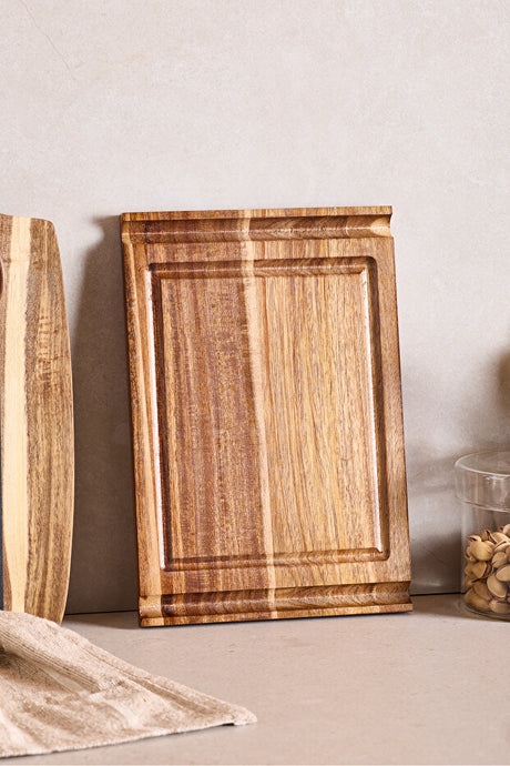 Acacia Wood Serving Board - Elegant 28x19 cm Presentation Tray