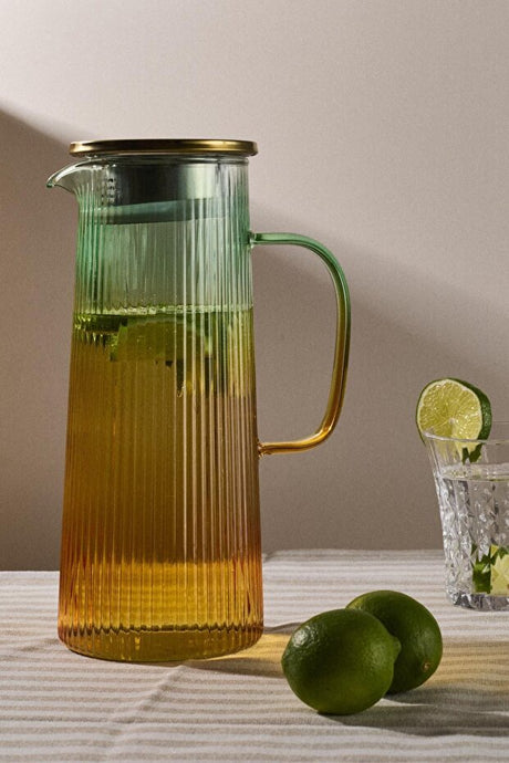 Color Blend Filter Lid Glass Pitcher - 1300ml
