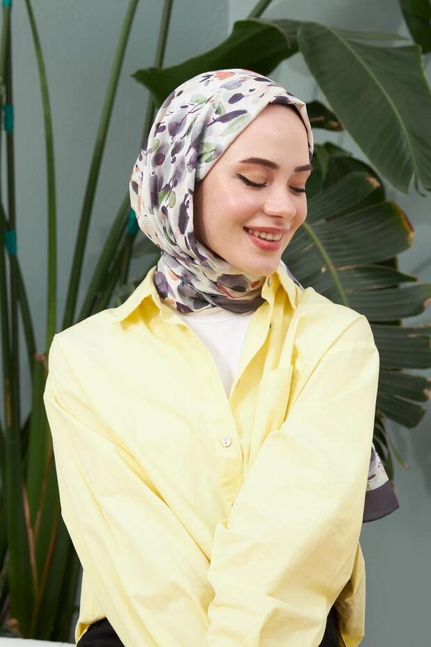 Écharpe en Viscose de Coton Doux de la Série Botanique