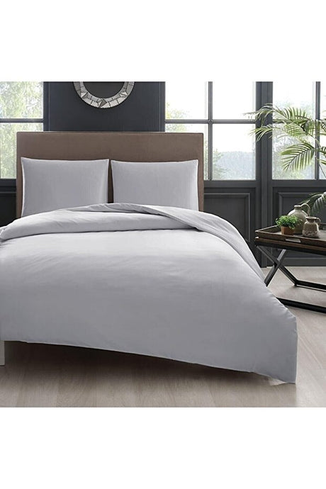 Mer-tim Ranforce Cotton Double Duvet Cover Set - 220x240cm Grey