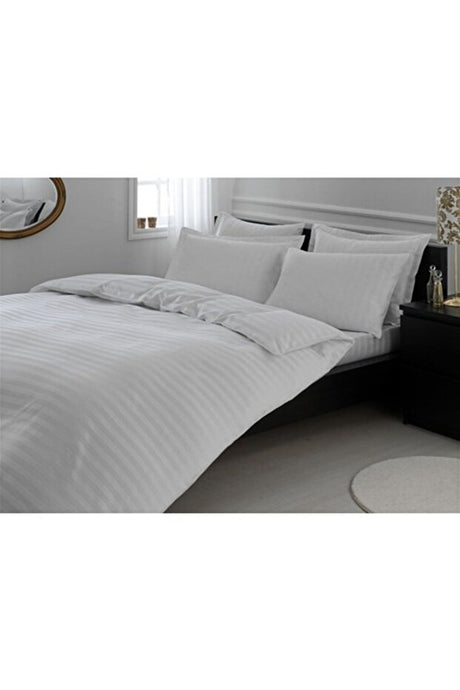 Double Size Striped Sateen 6-Piece Duvet Cover Set