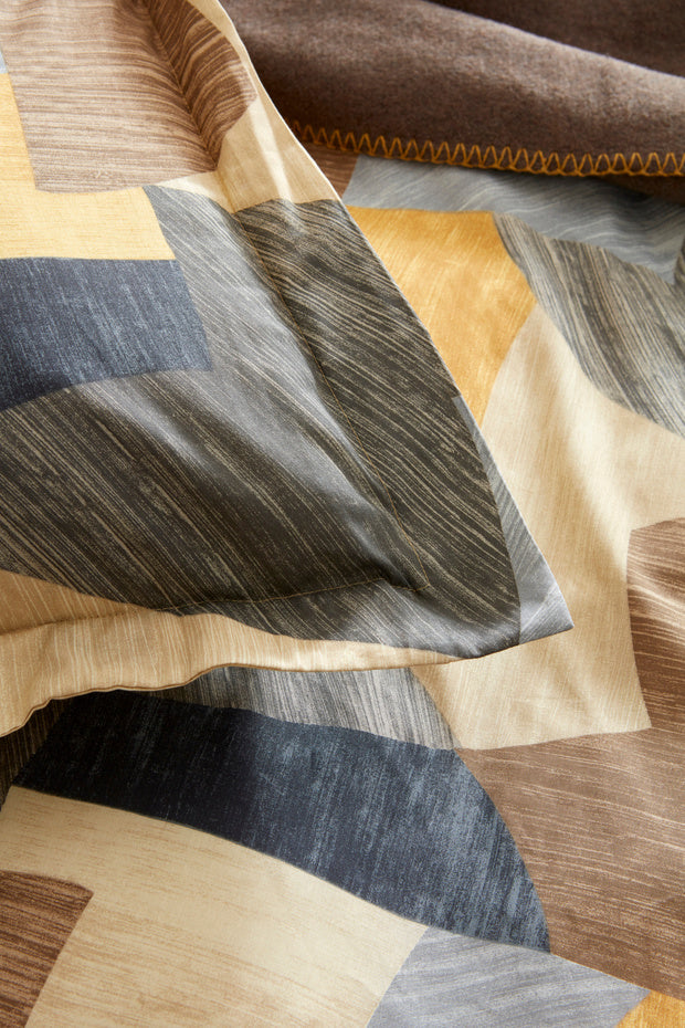 Bertin Double Cotton Duvet Cover & Blanket Set - Brown