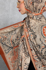 Retro Ethnic Pattern Cotton Shawl - Soft & Stylish