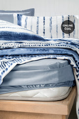 Darby Double Pique Set - Modern Blue Stripes, 4-Piece