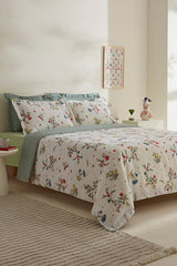 Dina 100% Cotton Double Duvet Cover Set - Multicolor Floral