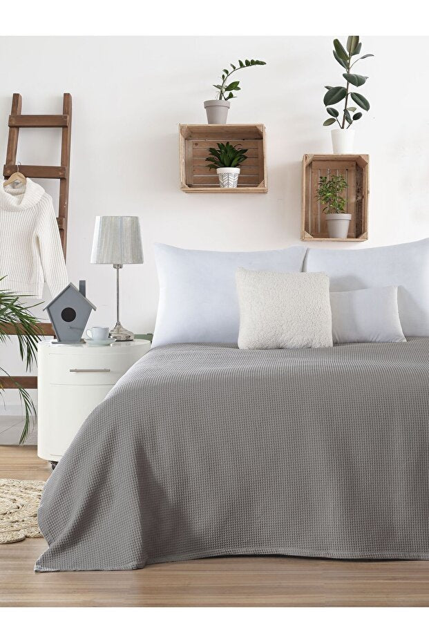 Double Waffle Pique Bedspread - 100% Organic Cotton
