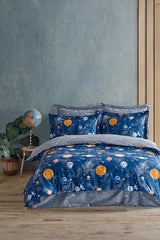 Galaxy 100% Cotton Double Duvet Cover Set - Space Theme