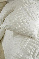 Pine Single 2-Piece Cotton Pique Set - Cream Textured Design