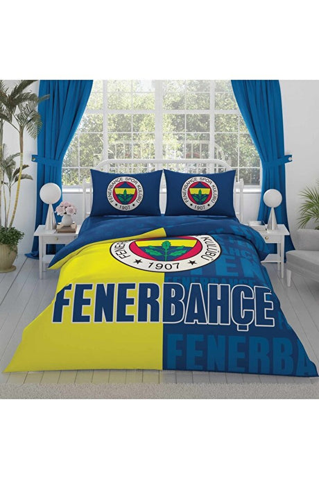 Fenerbahce Double Size 100% Cotton Duvet Cover Set