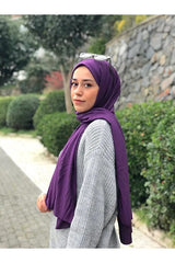 Viscose Jersey Shawl - Plum, Breathable