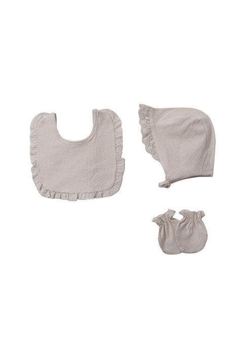Baby Girl 5-Piece Quilted Newborn Set with Embroidered Collar