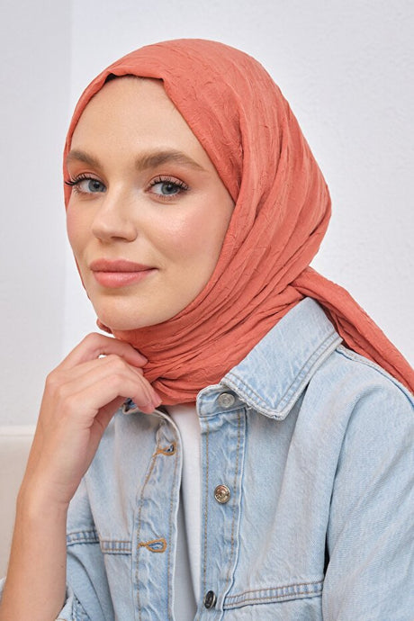 Bamboo Crinkle Cotton Shawl - Lightweight & Breathable