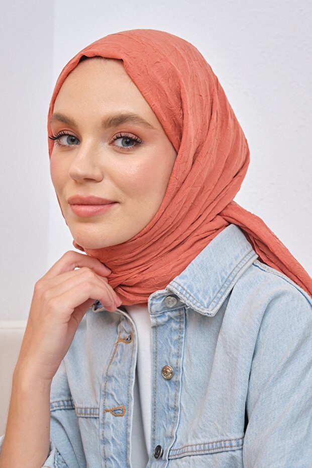 Bamboo Crinkle Cotton Shawl - Lightweight & Breathable
