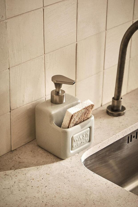 Liquid Soap Dispenser - 500ml Modern Porcelain Design