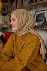 Bamboo Crinkle Shawl - Moss Green