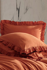 100% Cotton Ruffled Double Duvet Cover Set - 200x220 cm, 2-Piece