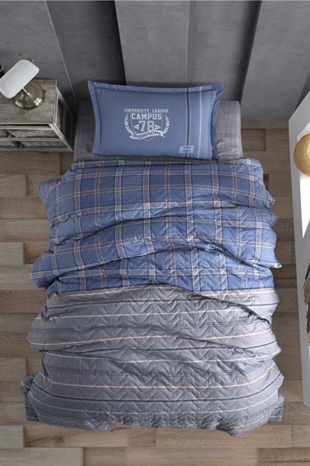 Ranforce 100% Cotton Single Quilted 4-Season Bedding Set