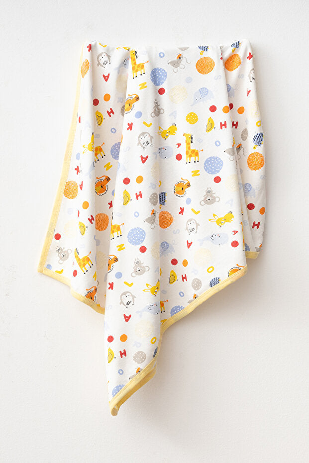 Safari Animal Print 80x90 cm 100% Cotton Baby Blanket