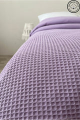 100% Organic Cotton Waffle Bedspread - Single (160x230 cm)
