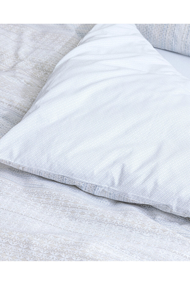 Niort Double Size 100% Cotton Ranforce Duvet Cover Set - Beige