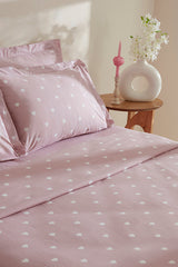 Amour 100% Cotton Double Pique Bedding Set - Pink