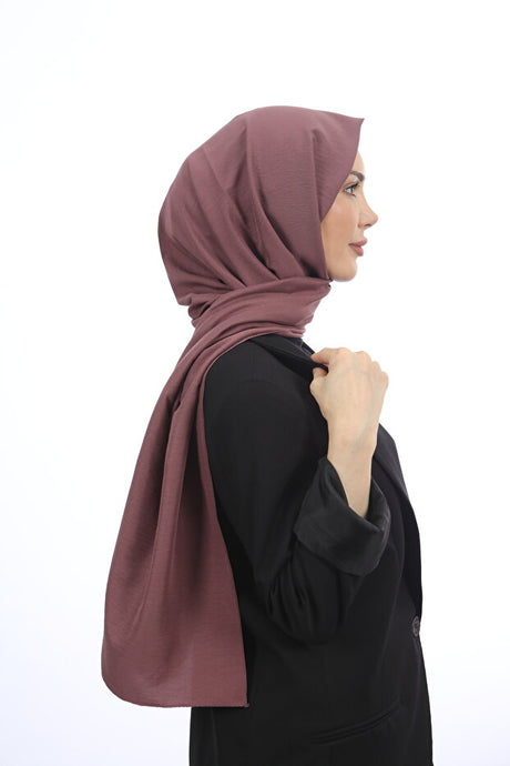 Women's Cotton Crinkle Shawl - Elegant Fig Shade