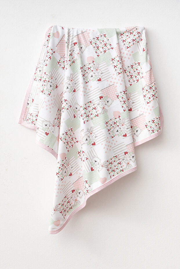 100% Cotton Baby Blanket - Safari Pattern 80x90 Cm