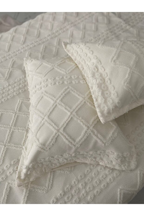 Chenille Cotton Pique Bedding Set - 250x250 cm, 3-Piece